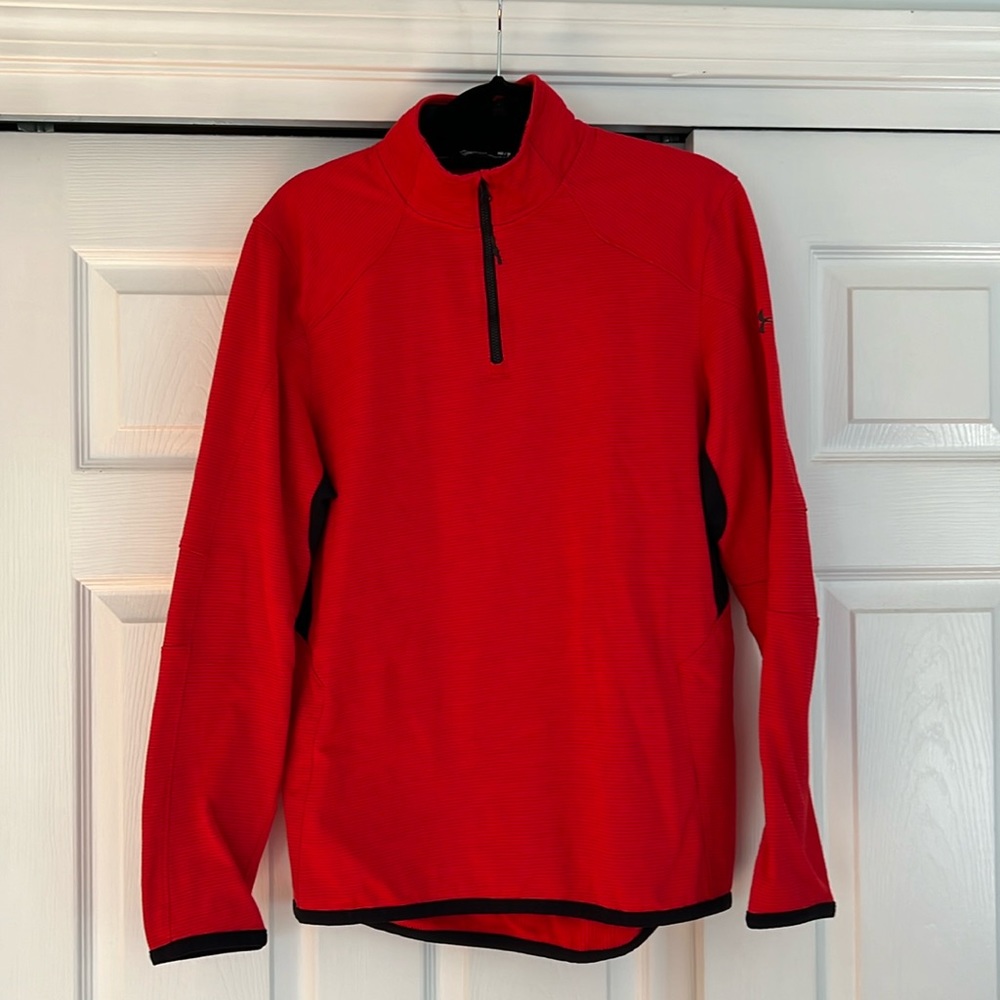 Red Under Armour 3/4 Zip Fleece